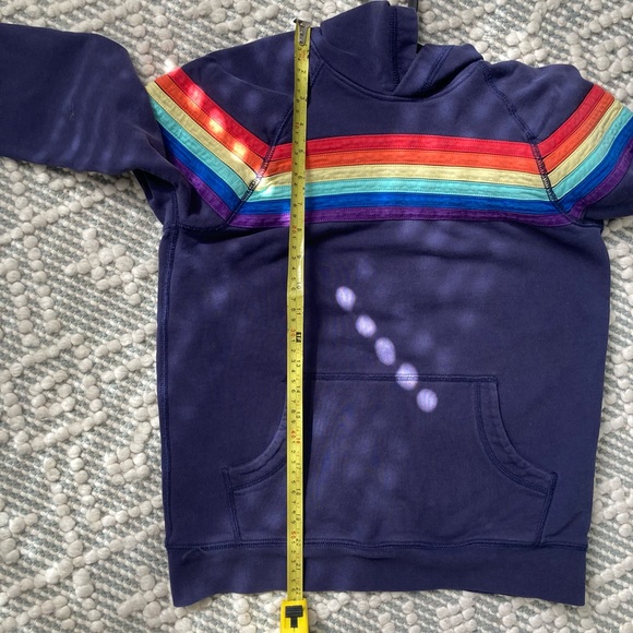[Hanna Andersson] Rainbow Stripe Hoodie 150 / 12 - Picture 4 of 6